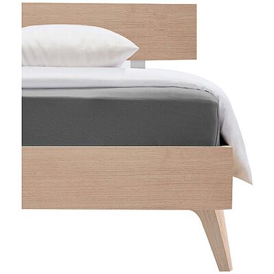 FLEURESSE Jersey Spannleintuch 100x200cm Grau grau B FLEURESSE Jersey Spannleintuch 100x200cm Grau grau B
