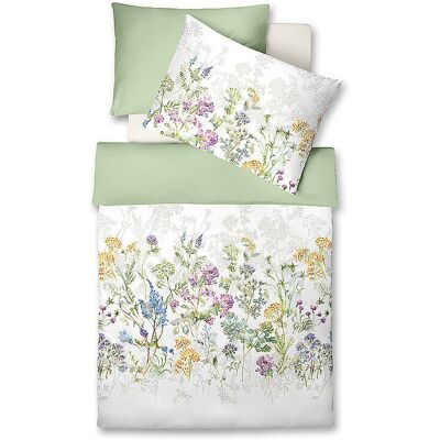 FLEURESSE Satin Bettwäsche BED ART 70x90cm/140x200cm Multicolor hellgrün B FLEURESSE Satin Bettwäsche BED ART 70x90cm/140x200cm Multicolor hellgrün B