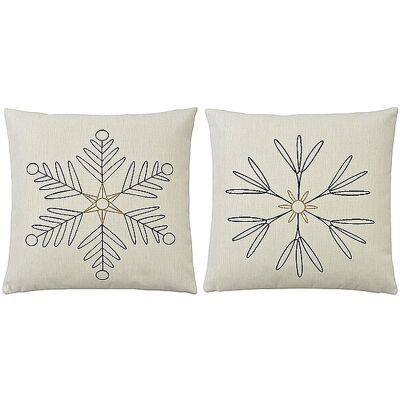 SANDER Weihnachts Kissenhülle 45x45cm SNOWFLAKES Creme creme B SANDER Weihnachts Kissenhülle 45x45cm SNOWFLAKES Creme creme B