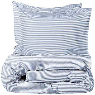 SUITE702 Perkal Bettwäsche 70x90cm/140x200cm Blue-Ecru hellblau B SUITE702 Perkal Bettwäsche 70x90cm/140x200cm Blue-Ecru hellblau B