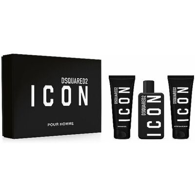 DSQUARED2 Geschenkset - Icon Pour Homme Eau de Parfum, Shower Gel, After Shave Balm 3x100ml M DSQUARED2 Geschenkset - Icon Pour Homme Eau de Parfum, Shower Gel, After Shave Balm 3x100ml M
