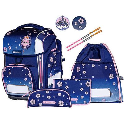 SCHNEIDERS Schultaschen Set Ergolite 9tlg Blue Bloom B SCHNEIDERS Schultaschen Set Ergolite 9tlg Blue Bloom B