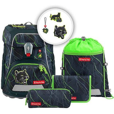 STEP BY STEP Schulranzen Set FIT 5tlg. Danger Cat Chiko B STEP BY STEP Schulranzen Set FIT 5tlg. Danger Cat Chiko B