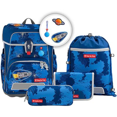 STEP BY STEP Schultaschen Set 5tlg. CLOUD REFLECT Rocket No B STEP BY STEP Schultaschen Set 5tlg. CLOUD REFLECT Rocket No B