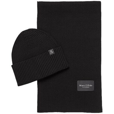 Marc O' Polo Set 2-teilig Mütze und Schal schwarz M Marc O' Polo Set 2-teilig Mütze und Schal schwarz M
