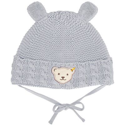 STEIFF Baby Mütze - Haube hellgrau 43 B STEIFF Baby Mütze - Haube hellgrau 43 B