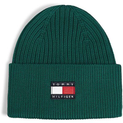 Tommy Hilfiger Kinder Mütze - Haube dunkelgrün B Tommy Hilfiger Kinder Mütze - Haube dunkelgrün B