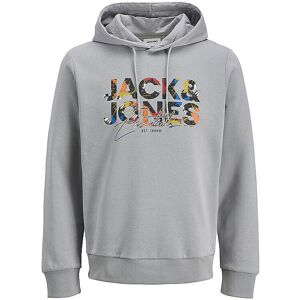 JACK & JONES Kapuzensweater - Hoodie JJGEPLAS hellgrau M M JACK & JONES Kapuzensweater - Hoodie JJGEPLAS hellgrau M M