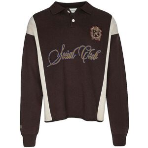 PROHIBITED Polo-Pullover EMBLEM CONTRAST CLUBHOUSE braun L M PROHIBITED Polo-Pullover EMBLEM CONTRAST CLUBHOUSE braun L M