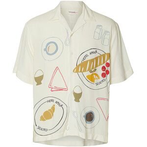 SELECTED Hemd SLHRLXHOTEL AMOUR PRINT creme S M SELECTED Hemd SLHRLXHOTEL AMOUR PRINT creme S M