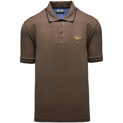 AERONAUTICA MILITARE Poloshirt braun L M AERONAUTICA MILITARE Poloshirt braun L M