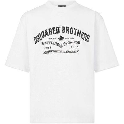 DSQUARED2 T-Shirt Loose Fit weiss XXL M DSQUARED2 T-Shirt Loose Fit weiss XXL M