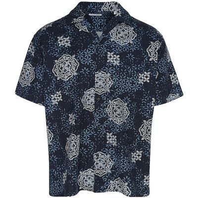 JACK & JONES Hemd JJALFREDO SLUB RESORT dunkelblau M M JACK & JONES Hemd JJALFREDO SLUB RESORT dunkelblau M M