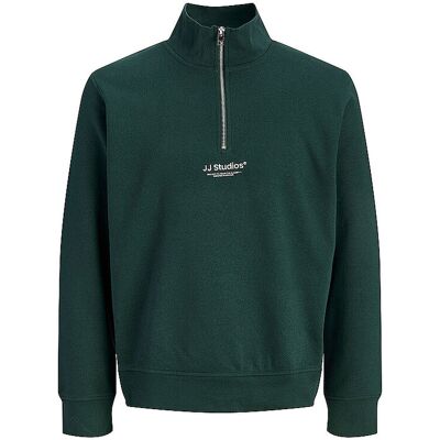 JACK & JONES Troyer Sweater JJESOHO dunkelgrün L M JACK & JONES Troyer Sweater JJESOHO dunkelgrün L M
