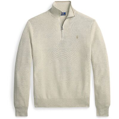 POLO RALPH LAUREN Troyer Pullover beige S M POLO RALPH LAUREN Troyer Pullover beige S M