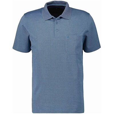 RAGMAN Poloshirt FISHNET blau S M RAGMAN Poloshirt FISHNET blau S M