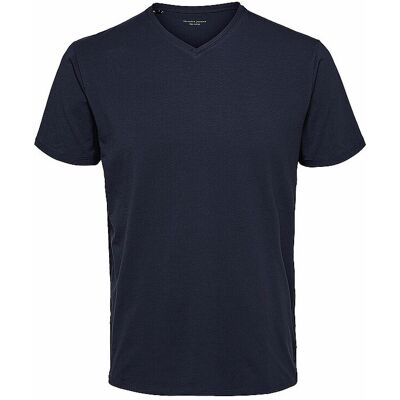 SELECTED T-Shirt SLHNEWPIMA blau S M SELECTED T-Shirt SLHNEWPIMA blau S M