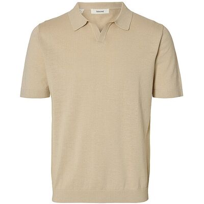 SELECTED Poloshirt SLHMATTIS beige S M SELECTED Poloshirt SLHMATTIS beige S M