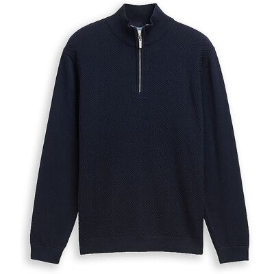 TOM TAILOR Troyer Pullover blau L M TOM TAILOR Troyer Pullover blau L M