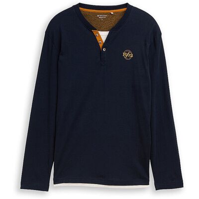 TOM TAILOR Langarmshirt dunkelblau S M TOM TAILOR Langarmshirt dunkelblau S M