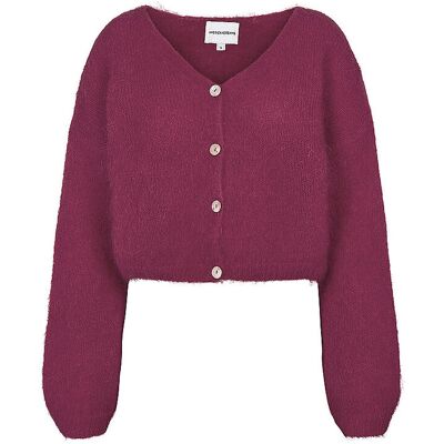 AMERICAN DREAMS Cardigan Cropped Fit CORNELIA dunkelrot S W AMERICAN DREAMS Cardigan Cropped Fit CORNELIA dunkelrot S W