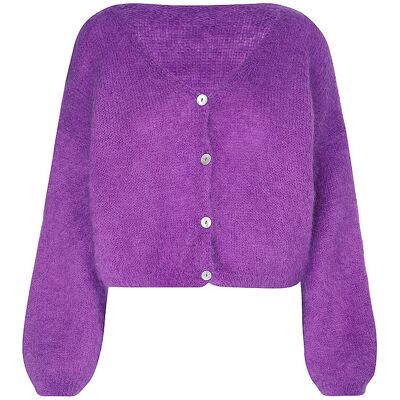 AMERICAN DREAMS Cardigan Cropped Fit CORNELIA lila S W AMERICAN DREAMS Cardigan Cropped Fit CORNELIA lila S W
