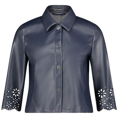BETTY BARCLAY Blazer in Lederoptik dunkelblau 46 W BETTY BARCLAY Blazer in Lederoptik dunkelblau 46 W