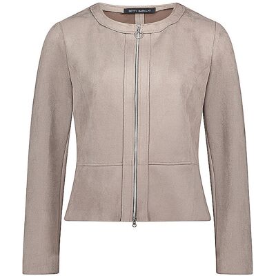 BETTY BARCLAY Jäckchen in Lederimitat beige 42 W BETTY BARCLAY Jäckchen in Lederimitat beige 42 W