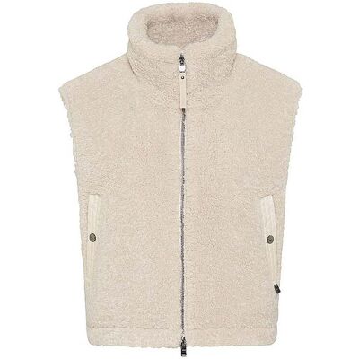 BRAX GIlet in Felloptik YUNA beige 44 W BRAX GIlet in Felloptik YUNA beige 44 W