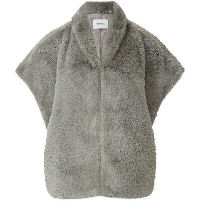 COMMA Gilet in Felloptik grau L W COMMA Gilet in Felloptik grau L W