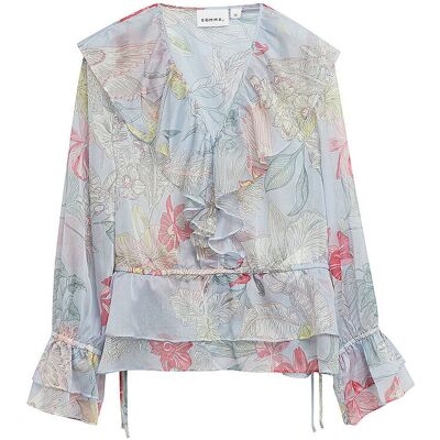 COMMA Blusenshirt hellblau 44 W COMMA Blusenshirt hellblau 44 W