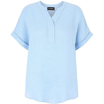 DORIS STREICH Leinenbluse hellblau 38 W DORIS STREICH Leinenbluse hellblau 38 W