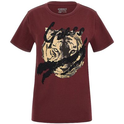 Guess T-Shirt dunkelrot L W Guess T-Shirt dunkelrot L W
