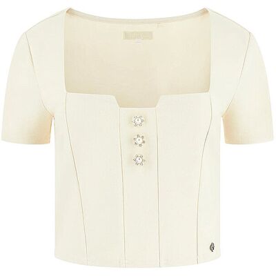 Guess T-Shirt EVELINA creme M W Guess T-Shirt EVELINA creme M W