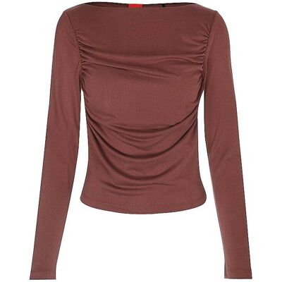 HUGO Langarmshirt DAENI braun XS W HUGO Langarmshirt DAENI braun XS W