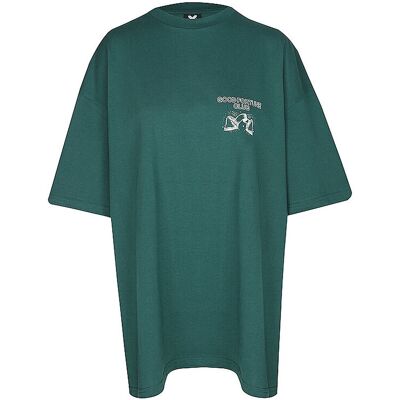 KARO KAUER T-Shirt Oversized Fit GOOD FORTUNE dunkelgrün L W KARO KAUER T-Shirt Oversized Fit GOOD FORTUNE dunkelgrün L W