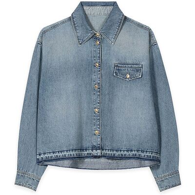 LUISA CERANO Jeansbluse hellblau 36 W LUISA CERANO Jeansbluse hellblau 36 W
