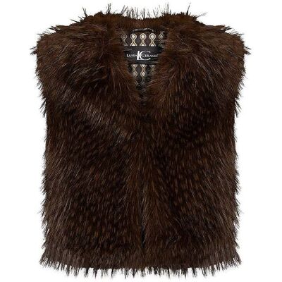 LUISA CERANO Gilet in Felloptik braun 40 W LUISA CERANO Gilet in Felloptik braun 40 W
