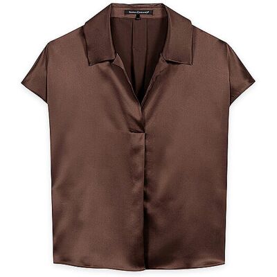 LUISA CERANO Seidenbluse braun 44 W LUISA CERANO Seidenbluse braun 44 W