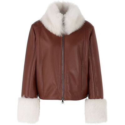 Marc CAIN Lederjacke hellbraun 36 W Marc CAIN Lederjacke hellbraun 36 W