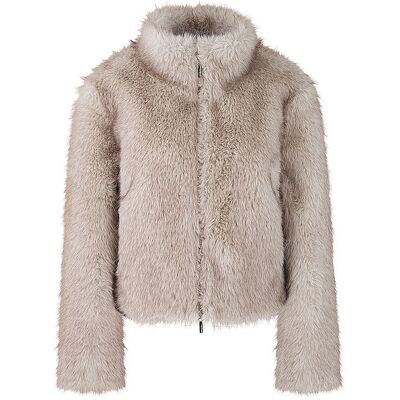 Marc CAIN Jacke in Felloptik hellgrau 36 W Marc CAIN Jacke in Felloptik hellgrau 36 W