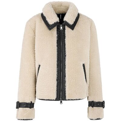 Marc CAIN Jacke in Felloptik creme 36 W Marc CAIN Jacke in Felloptik creme 36 W