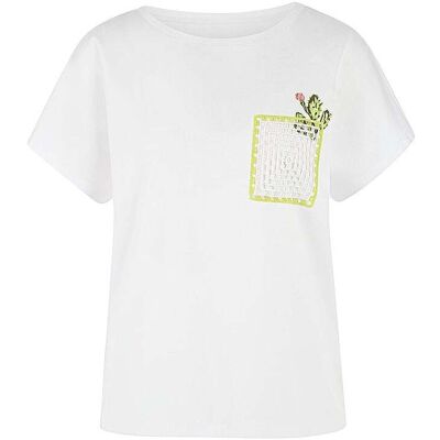 Marc CAIN T-Shirt weiss 44 W Marc CAIN T-Shirt weiss 44 W