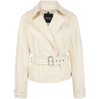 Marc CAIN Jacke in Lederoptik creme 38 W Marc CAIN Jacke in Lederoptik creme 38 W