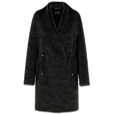Marc CAIN Mantel in Felloptik schwarz 38 W Marc CAIN Mantel in Felloptik schwarz 38 W