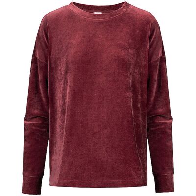 MEY Loungewear Sweater VELVET DREAM beau bordeaux dunkelrot XL W MEY Loungewear Sweater VELVET DREAM beau bordeaux dunkelrot XL W