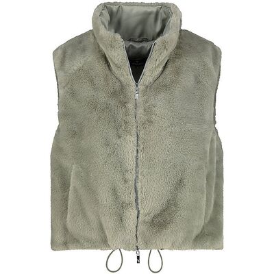 MONARI Gilet in Felloptik olive 36 W MONARI Gilet in Felloptik olive 36 W
