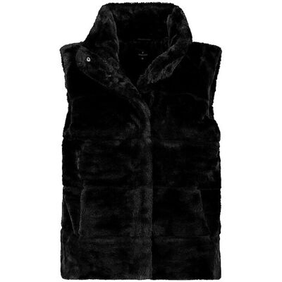 MONARI Gilet in Felloptik schwarz 40 W MONARI Gilet in Felloptik schwarz 40 W