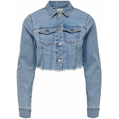ONLY Jeansjacke Cropped Fit ONLWONDER hellblau L W ONLY Jeansjacke Cropped Fit ONLWONDER hellblau L W