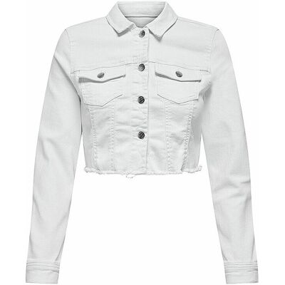 ONLY Jeansjacke ONLWONDER Cropped Fit weiss XL W ONLY Jeansjacke ONLWONDER Cropped Fit weiss XL W